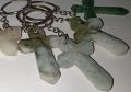 Myanmar Jade Keychain (Cross) ကျောက်စိမ်းသော့ချိတ်. 