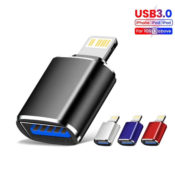 📱iPhone/iPad OTG Adapter 🔁Apple Lightning OTG adapter for USB flash ...