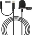 Lavalier MicroPhone Type C with 3.5mm Headphone Jack. 