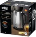 BRAUN PurShine Kettle -1.7L/ 2200W/ 4-Way Safety Protection/ Rapid Boil System/ Easy Filling System (WK 1500 BK). 