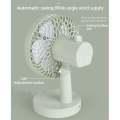 Rotating Rechargeable Mini Stand Fan (အော်တို လှည့်သော စားပွဲတင်ပန်ကာအသေး). 