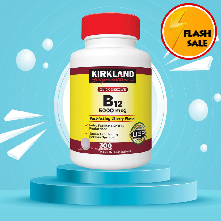 Kirkland%20Signature-%20B12%205000mcg%20Cherry%20Flavor%20(300%20Quick%20Dissolve%20Tabs)%20-%20Image%202