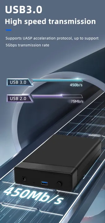 2.5/3.5%20inch%20plastic%20screw-free%20USB%203.0%20SATA%20desktop%20serial%20port%20hard%20drive%20enclosure%20supports%2016TB%20external%20power%20supply%20-%20Image%202