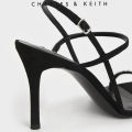 [Charles & Keith] Singapore Preorder Textured Gem-Embellished Strappy Sandals/ Fashion / Women / Shoes /Heeled Sandals. 