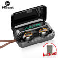 Wiresto F9-5 TWS Wireless Earphones Bluetooth V5.0 Smart Touch Charging Box LED Digital Screen HIFI Stereo Sound Earbuds for For iPhone Android Huawei Samsung OPPO Vivo. 