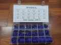 Clover 225PCS 18 Sizes Purple Rubber O Ring Washer Seals O-Ring Assortment   Kit  with Plastics Box. 