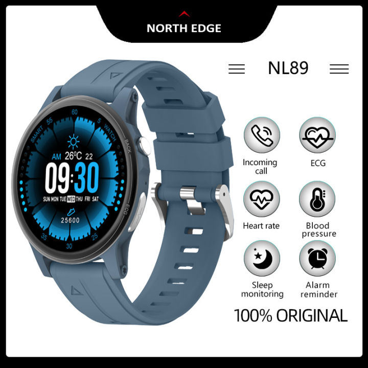 (Preorder)NORTH EDGE NL89 ECG smartwatch HR BP SPO2 sports watch Bluetooth call Bluetooth music IP67 compatible with IOS and Android