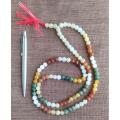 108 Buddhist rosary mixed colour,  ၁၀၈ လုံး ရောင်စုံစိတ်ပုတီး အသေး. 