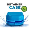 Retainer Case – 1pcs Durable Large Retainer Cases with Ventilation Holes For Orthodontic Retainer, Invisalign, Mouth Guard and Denture Storage. Tight Snap Lock, Color May Varies သွားညှိပစ္စည်းထည့်ဘူး. 