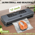လေစုပ်အိတ်ပတ်စက် Vacuum Sealer Machine, Compact One-Touch Automatic Food Sealer with LED Indicator Lights Vacuum Sealer with Built-in Cutter for Both Wet and Dry Foods. 