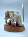 Fossilized wood elephant 3 inches size.  အင်ကြင်းကျောက် ဆင် ၃ လက်မ အရွယ်. 