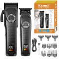 Kemei Salon Hair Cutting Machine km-1827 Professional Rechargeable Cordless Electric Barber Men Hair Trimmer Clipper Set. 