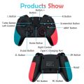 Tech Infinite T-23 Wireless Controller Ergonomic Design Bluetooth Gamepad for Window PC and Nintendo Switch Game Controller with Vibration and Wake Up Macro Programming Handle  3 Levels of Turbo Speed Adjustable Vibration Intensity. 