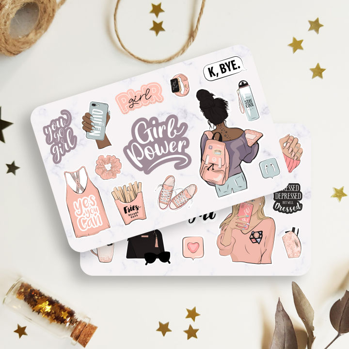 Girl%20Power%20Sticker%20Sheet%20-%202%20Stickers%20Sheet%20%20Kiss%20Cut%20Stickers%20for%20Planners%20%20Journals%20and%20Scrapbooking%20%20Laptop%20Sticker%20%20Car%20Sticker%20%20Phone%20Sticker%20%20Waterbottle%20Sticker%20%20Wall%20Sticker%20%20Waterproof%20Sticker%20-%20Image%204