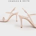 [Charles & Keith] Singapore Preorder Textured Gem-Embellished Strappy Sandals/ Fashion / Women / Shoes /Heeled Sandals. 