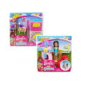 (Preorder)Barbie Club Chelsea™ Doll & Playset Barbie Club Chelsea Playset 2 types Bedroom and Mini Golf FDB32 ကလေးကစားစရာအရုပ်. 