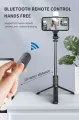 Tech Infinite Q02s Wireless Remote Selfie Stick BT Tripod 3 in 1 with LED Fill Light for Smartphone. 
