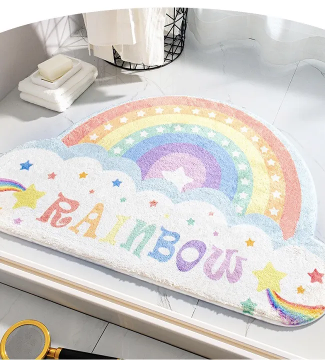 Moon%20Shape%20Soft%20Fur%20Foot%20Mat%20(L%20size)%20-%20Image%202