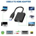 USB 3.0 to HDMI Adapter 1080P USB To HDMI-Compatible Video Converter External USB Adapter Video Adapter Cable. 