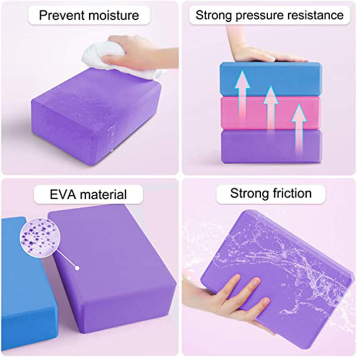 (Preorder)%C2%A0GYMPRO%202-piece%20Latex-Free%20EVA%20Foam%20Yoga%20Blocks%20with%20Non-Slip%20Surface%20for%20Pilates,%20General%20Fitness,%20Stretching,%20and%20Meditation%20-%20Image%207
