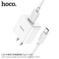 Hoco C106 Leisure single port charger set(Type-C). 