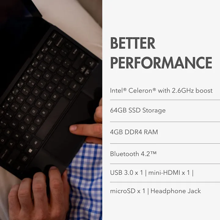 AVITA%20Magus%2011.6"%20HD%20Tablet%20with%20Detachable%20Keyboard,%20Intel%20Celeron%20N4000%20Processor,%2064GB%20Storage,%204GB%20RAM%20(Navy)%20-%20Image%204