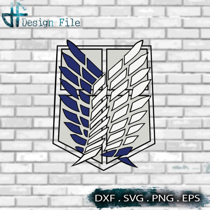 [ SVG, DXF, EPS, PNG ] A Vector of Attack On Titan Detail Drawing File Cutting File Graphic Drawing File Laser cut file ( PNG, SVG, DXF format include )