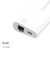 10/100Mbps Lightning to RJ45 Adapter 2 in 1 Ethernet LAN Network Adapter with Charge Port Compatible with IPhone/iPad/iPod Plug and Play. 