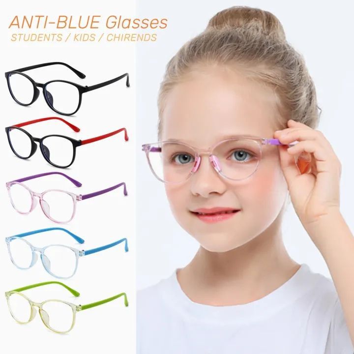 Children Silicone Glasses Retro Small Round Frame Kids Ultralight