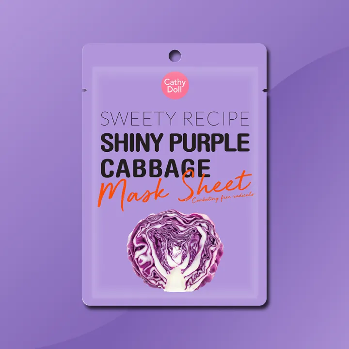 Cathy%20Doll%20Sweety%20Recipe%20-%20Shiny%20Purple%20Cabbage%20Mask%20Sheet%20(25g)%20x%205%20-%20Image%202