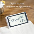 Deli Electronic Thermometer Hygrometer High Precision Weather Station with Clock Function Desktop Digital Thermometer. 
