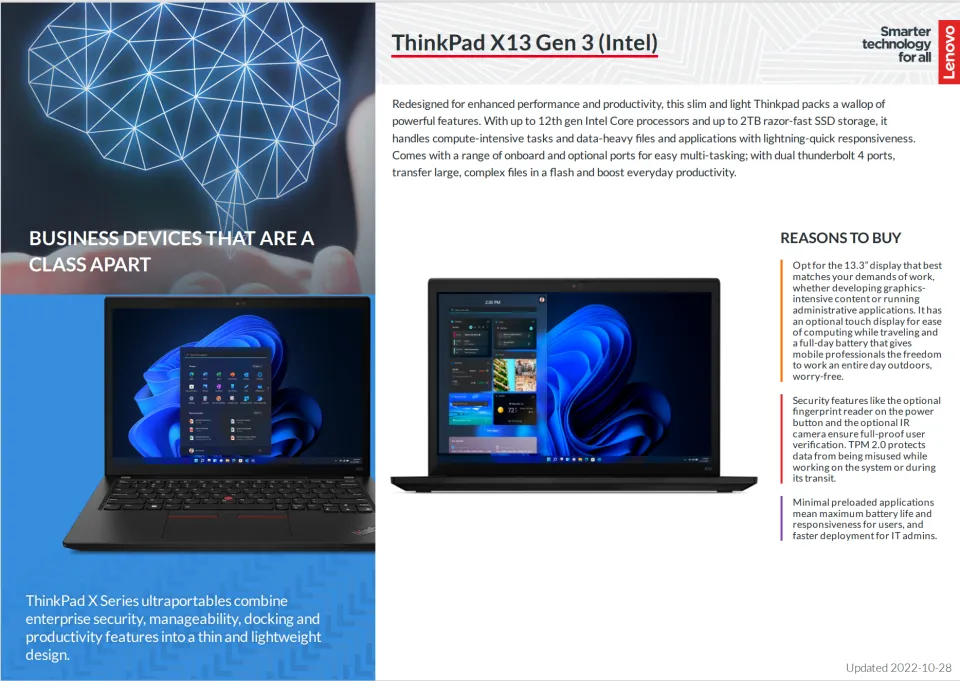 Lenovo Thinkpad X13 Gen3-13.3