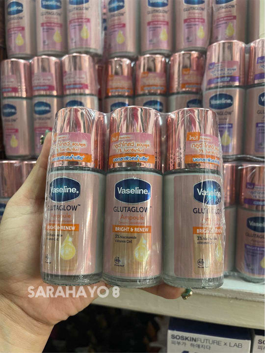 (Preorder)Vaseline%20Roll-On%20Serum%20Glutaglow%20Ampoule%20Deodorant%20Bright%20&%20Renew%2045Ml.X3%20Bottles%20-%20Image%203
