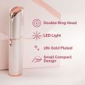 Finishing Touch Flawless Facial Hair Remover for Women, White/Rose Gold Electric Face Razor for Women with LED Light for Instant and Painless Hair Removal. 