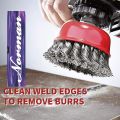 3inch Wire Knotted Cup Brush for Cleaning Metals , rush , connectable with Grinder and Rotary Hammer machine. 