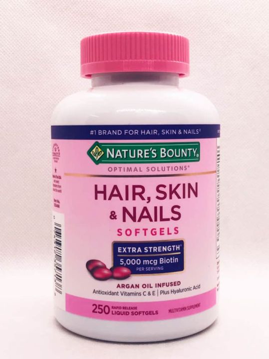 Nature's%20Bounty%20Hair%20Skin%20and%20Nails%205000%20mcg%20of%20Biotin%20-%20250%20Liquid%20Softgels%20Extra%20Strength%20-%20Image%206