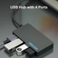 Four-port ultra-thin USB 3.0 hub splitter USB computer docking station hub expander. 