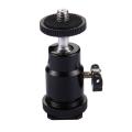 PULUZ PU211 1/4" Universal Screw Swivel Ball Head Hot Shoe Mount Adapter Black. 