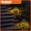 (Preorder) MODI Solar lawn lamp, 2-pack, warm light, garden decoration, solar energy, waterproof IP65, automatic on/off. 