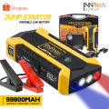 (Preorder) InFinite 2-in-1 4USB jump starter & power bank 99,800 mAh jump starter set with air pump + USB car battery jumper, model IF-29AC ကားဘက်ထရီနှိုးစက်. 