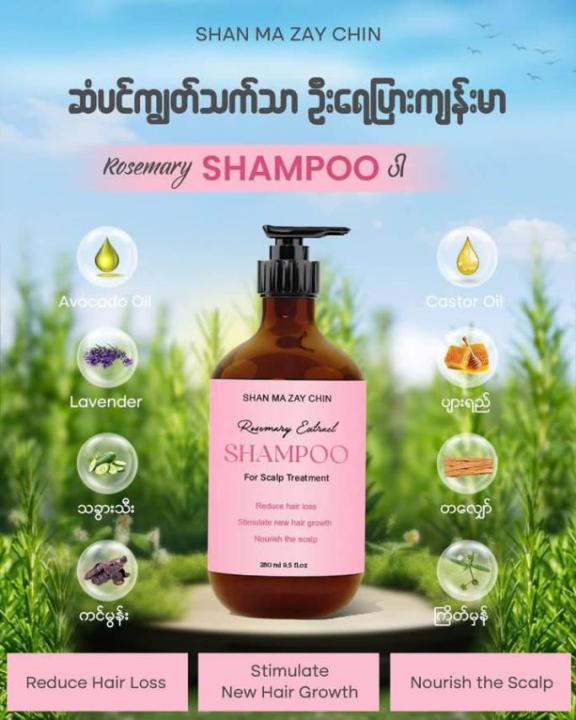 Shan Ma Zay Chin Rosemary Extract Shampoo