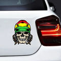 Reggae Skull Rasta Sticker - 4 Pcs Set | Laptop Sticker | Car Sticker | Phone Sticker | Waterbottle Sticker | Wall Sticker | Die Cut Sticker| Waterproof Sticker. 