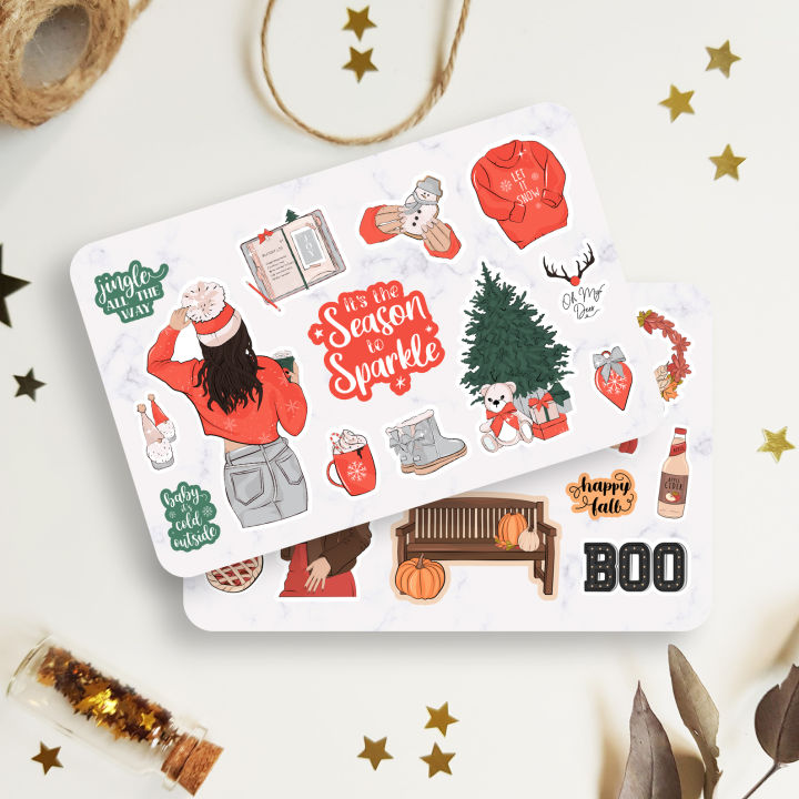 Seasonal%20Girl,%20Pumpkin%20-%20Winter%20Season%20Sticker%20Sheet%20-%202%20Stickers%20Sheet%20%20Kiss%20Cut%20Stickers%20for%20Planners%20%20Journals%20and%20Scrapbooking%20%20Laptop%20Sticker%20%20Car%20Sticker%20%20Phone%20Sticker%20%20Waterbottle%20Sticker%20%20Wall%20Sticker%20%20Waterproof%20Sticker%20-%20Image%203