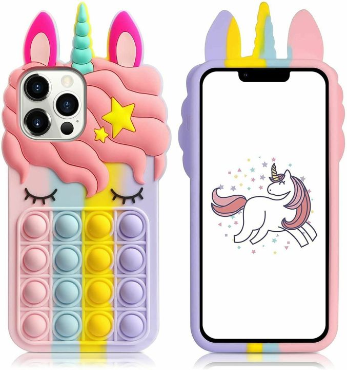 Pop%20Fidget%20Toys%20Push%20It%20Bubble%20Case%20Cover%20For%20iPhone%2013%20/%2013%20Pro%20/%2013%20Pro%20Max%20(Unicorn)%20-%20Image%204