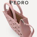 [Pedro] Singapore Preorder Icon Leather Tote Bag - Pink. 