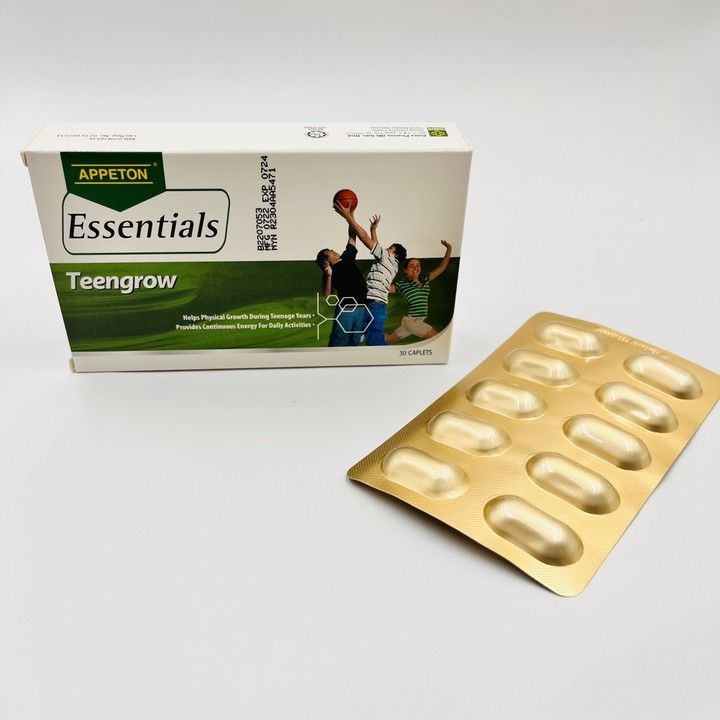 APPETON Teengrow (1x10's) Helps Physical Growth During Teenage Years. Provides Continuous Energy For Daily Activities.