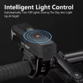 Smiling Shark Multifunctional Ultra Bright 3 Modes LED Bike Light USB Rechargeable Handlebar Mounted Bicycle Headlilght Riding Light for Outdoor Cycling Camping (Model:QX-D421). 