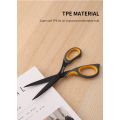 DELI Stainless Steel Black Blade Scissors Home Multi-function Office Anti Rust Scissors Stationery Handmade Craft Paper Fabric Cutting Tools. 