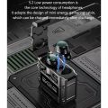 M25 Wireless Bluetooth 5.2 Magnetic Hatch Metal Mechanical Style Dual Ear Digital Display In Ear Sport Bluetooth. 