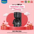 PowerPac1.25L Coffee Maker with Drip Style Coffee Machine (PPCM302). 